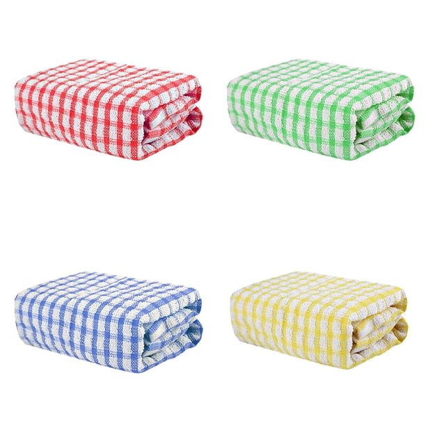 GOOHOCHY 4pcs Toallas de plato Paño de limpieza Ventana de vidrio Trapos de piso de coche Tazón Limpiador de platos