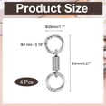 thumbnail image 2 of Spring Double Ring Keychain Dual Key Ring Holder Detachable Keychain Spring Shaped Key Accessories Dual Split Key Ring Silver 4, 2 of 7