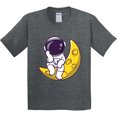 thumbnail image 3 of Inktastic Astronaut Sitting on the Moon Youth T-Shirt, 3 of 5
