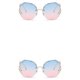 thumbnail image 1 of Gafas de sol Retro Qarigey sin marco para mujer con degradado y diamantes de imitación, 1 of 6