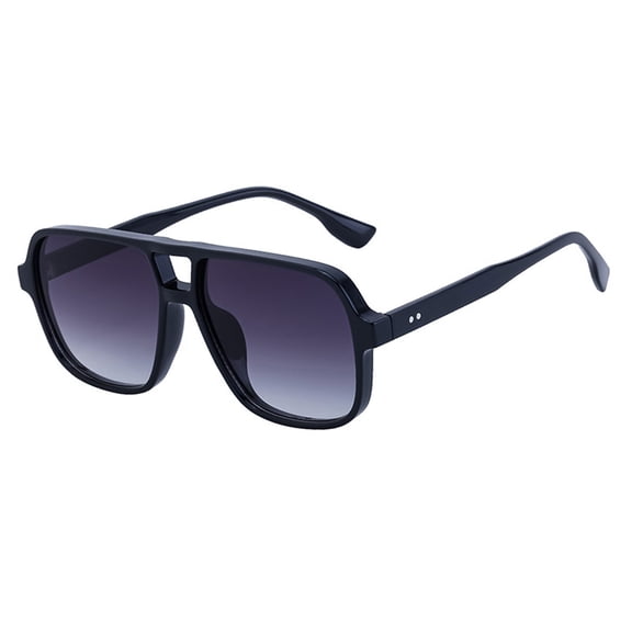 Gytml Oversized Square Aviator Sunglasses, Uv Protection Driving Shades, Retro Unisex Fashion Eyewear(Black-14.6Cm)