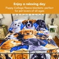 thumbnail image 7 of Puppy Collage Dog Themed Blanket - Dog Throw Blankets for Bed or Couch - Soft Plush Dog Print Blanket for Women, Men, and Kids - Cozy Throw Blanket and Bedroom Decor I Puppy Collage, 7 of 7