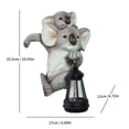 thumbnail image 3 of Solar Garden Lights Resin Animal Statue Outdoor Courtyard Decor Waterproof LED Night Light for Yard Patio Pathway Gift, 3 of 9