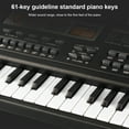 thumbnail image 3 of Hvxrjkn Teclado de 61 Teclas Piano, Digital Electronic Musical Keyboard, para Principiantes Set de Teclado Piano Eléctrico con cable USB, Micrófono - Negro, 3 of 10