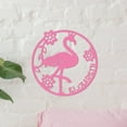 thumbnail image 2 of Pink Flamingo Wood Plaque, 2 of 2