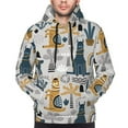 thumbnail image 5 of Bingfone Llama And Cactus1 Men'S Drawstring Hoodie Long Sleeve Pocket Sweatshirts-Large, 5 of 9
