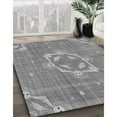 thumbnail image 3 of Ahgly Company Machine Washable Indoor Square Transitional Smokey Gray Area Rugs, 3' Square, 3 of 7