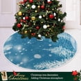 thumbnail image 6 of FMSHPON Winter Christmas Snow Covered Tree Xmas Christmas Tree Skirt Stand Mat for Holiday Party Decoration Indoor Outdoor 36 inches, 6 of 6