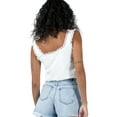 thumbnail image 4 of Coduop Women Lace Up Sleeveless Spaghetti Strap Front Tie Up Crop Camisole Top, 4 of 6