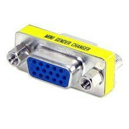 - 2-pack VGA DB15 Female to Female Gender Changer Adapter