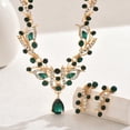 thumbnail image 4 of TAZAG Bridal Artificial Rhinestone Necklace and Earrings Set Women's Prom Alloy Jewelry Set, 4 of 5