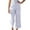 Solid, variant on YanHoo Plus Size Capri Pants for Women Cotton Linen High Waist Drawstring Wide Leg Pant Casual Solid Color Cropped Trousers with Pockets