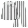 thumbnail image 2 of Cavosen Fall Sets Women 2 Piece Outfits with Pocket Button Up Pajamas Outfits Sets Long Pants Long Sleeve Tops Homewear Striped Sleepwear Soft Nightwear Fall Winter Clothes, 2 of 7
