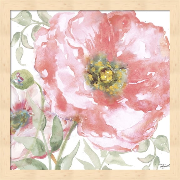 Poppy Romance II by Tre Sorelle Studios, Framed Wall Art, 13.25W x 13.25H