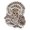 Brown-7, variant on Decorative Printing Block On Fabric Floral Pattern Fine Art Textile Stamps