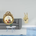thumbnail image 2 of Marco de fotos redondo,Pequeño cuadro dorado vintage para la pared,Marco de fotos redondo decorativo de resina con ornamentos,Escultura de estatua,Estatuas y figuras de gestos con los dedos de, 2 of 8
