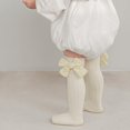 thumbnail image 2 of MesaSe Baby Girls Knee High Socks Newborn Toddlers Bow Knit Socks Tube Ruffled Uniform Stockings, 2 of 6