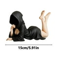thumbnail image 2 of Ympuoqn Halloween Decorations indoor Outdoor on Clearance,Mysterious Gothic Statue - Black Robe Figure Sculpture, Small Elegant Gothic Decorations,Fall Decorations for Home, 2 of 5