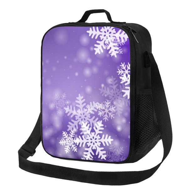 Disketp Snowflakes Bolsa Térmica Estampada para Almuerzo, Lonchera para Hombres y Mujeres Adultos