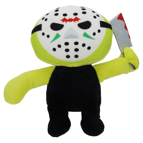 Vibrant Life Halloween Multicolor Hockey Mask Slasher Plush Dog Toy with Squeaker, Chew Level 1