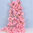 thumbnail image 4 of 1.8m 256 Simulated Artificial Sakura Flower Garland Hanging Vines for Spring Home Room Wedding Party Decor Dark Pink, 4 of 5