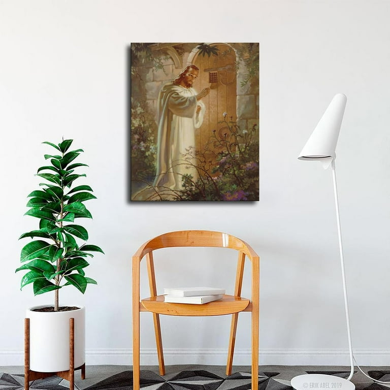 Jesus Is Knocking At The Door Painting Jesus Christ Poster