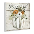 thumbnail image 4 of Stupell Industries Grateful Floral Pumpkin Holiday Painting Unframed Art Prints Wall Art, 12 x 12, 4 of 8