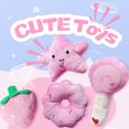 thumbnail image 2 of Juego de juguetes de peluche para mascotas MOSYZEO Squeaky Toy para perros pequeños, paquete de 4, 2 of 9