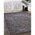 thumbnail image 3 of Ahgly Company Machine Washable Indoor Rectangle Industrial Modern Black Eel Black Area Rugs, 5' x 7', 3 of 7