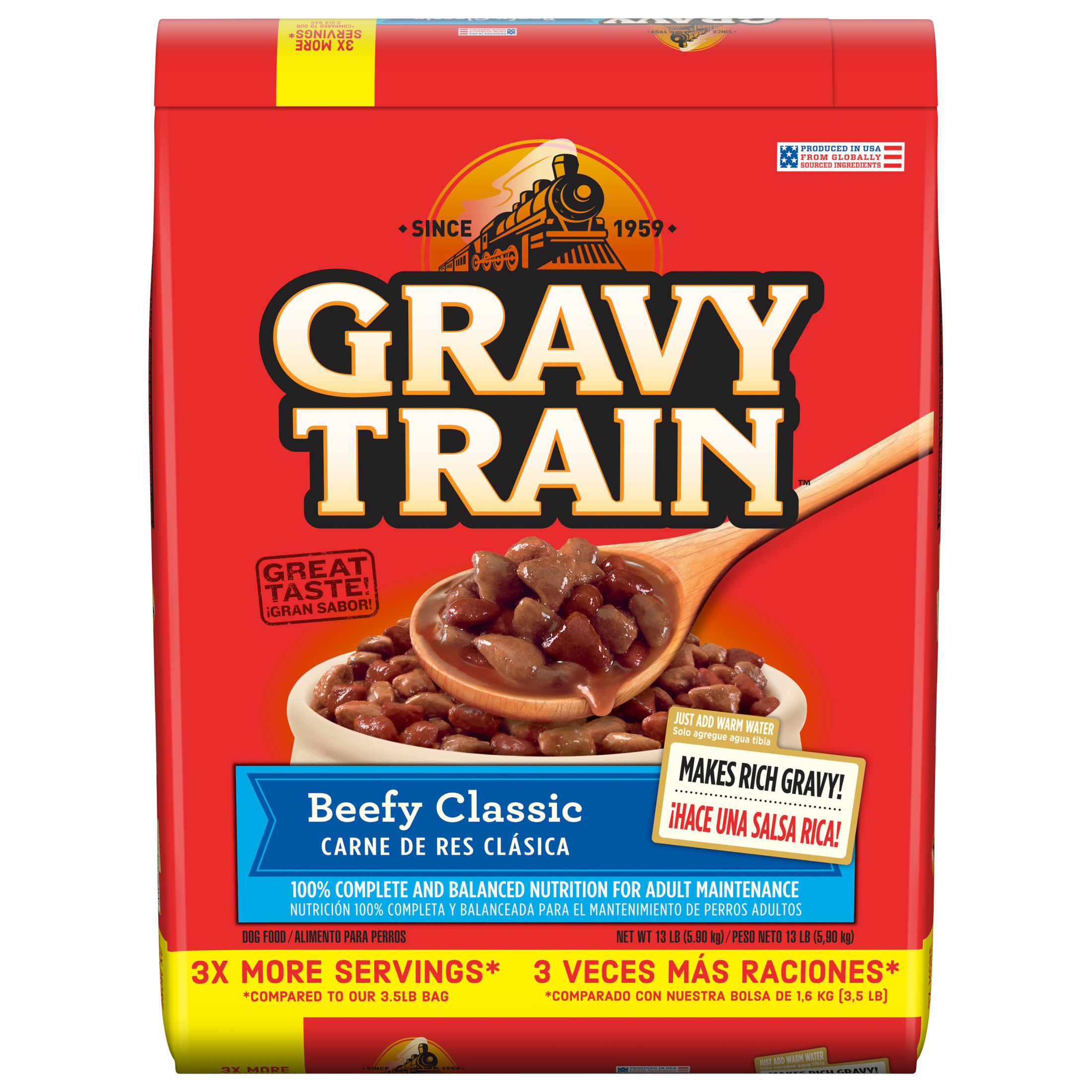 Gravy Train Beefy Classic Dry Dog Food, 13 lb photo 1