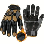 LNGOOR ThermalGuard Insulated Work Gloves for Men - Water Resistant  Heavy Duty  Cold Weather Mechanic Gloves with Warmth and Grip for Winter Outdoor Activities