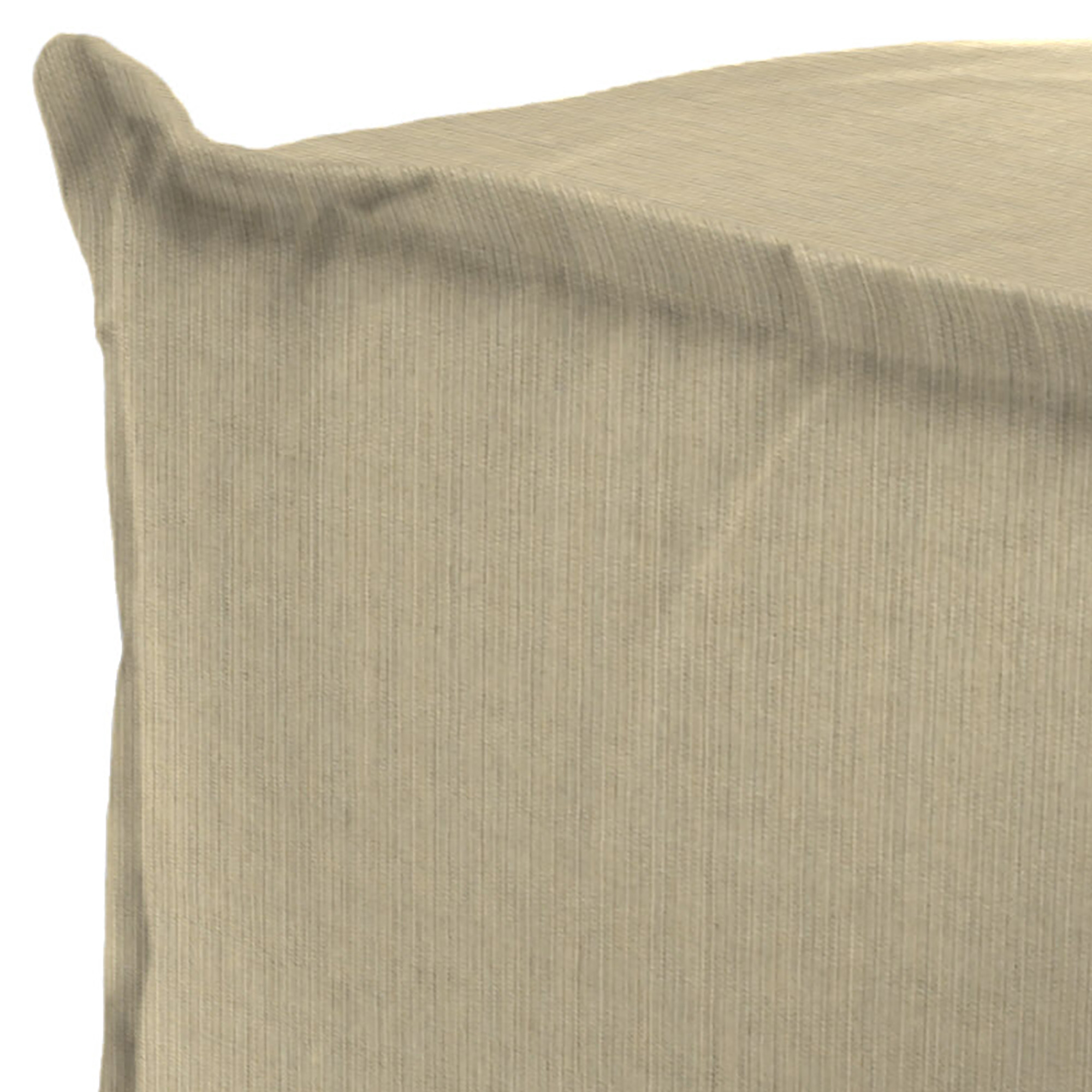Jordan Manufacturing Sunbrella 23" x 25" Spectrum Sand Solid Rectangular Outdoor Pouf Ottoman with Flange