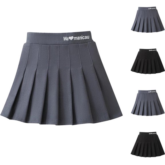 YTCAMLO Midi Skirts Girls High Waist Hidden Zipper Pleated Tennis Skirt Thin Breathable Preppy Style Mini Skirts with Built in Shorts