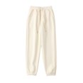 thumbnail image 5 of VERUGU Toddler Kids Boys Fall Winter Fleece Candy Color Solid Loungewear Casual Kids Sports Long Pants Beige 5 Years, 5 of 5