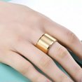 thumbnail image 3 of 15mm Gold/Silver Brushed Band Men's Jewelry Stainless Steel Matte Ring Size 7-12, 3 of 7