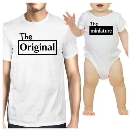 

Original And Mini Cute Dad Baby Boy Shirts Funny Fathers Day Gifts
