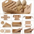 thumbnail image 2 of Cono de boda con trozos de papel de colores, 60 piezas de cono de papel kraft para boda, con bandeja de cartón de estilo portátil, utilizado para decoración de bodas, 2 of 5