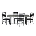 thumbnail image 6 of Walker Edison Farmhouse 5 Piece Dining Set, Grey and Black, 6 of 9