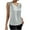 Gray, variant on Women's Silk Satin Tank Tops V Neck Pleated Dressy Casual Sleeveless Blouses Summer Business Work Shirts Solid Color Tanks