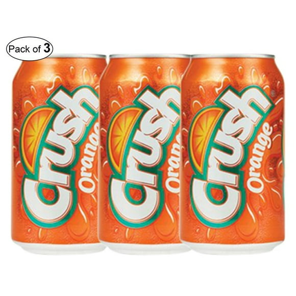 Crush Soft Drink Cans (Orange) (Pack of 3)