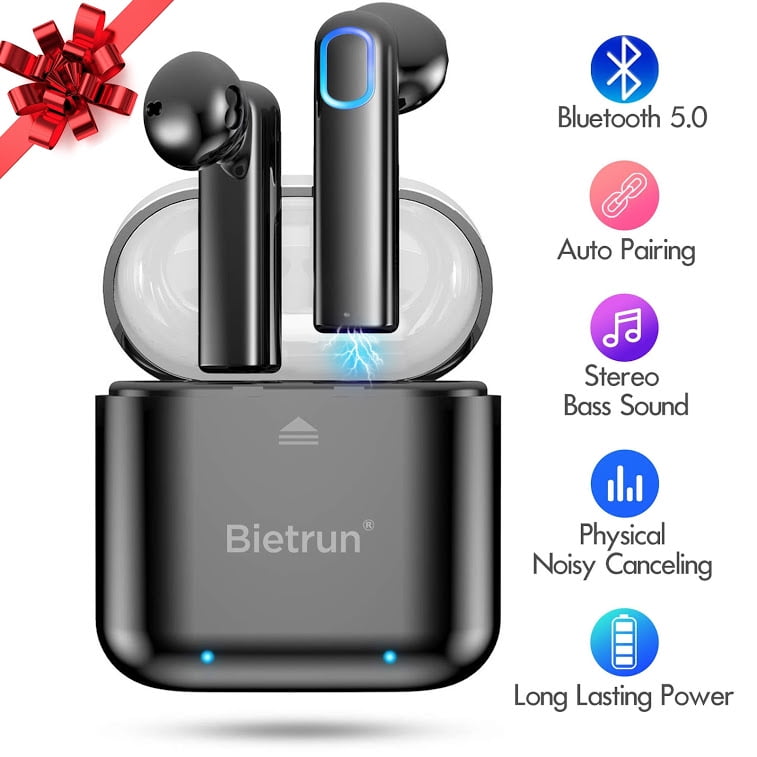 Black Friday Sales Bluetooth Wireless Earbuds, Update Bluetooth 5.0 Wireless Headphones with Built-in Mic and Charging Case, Hands-free Calling Sweatproof In-Ear Headset Earphone Earpiece, Deal