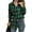 Green, variant on Womens Casual Cuffed Long Sleeve Boyfriend Button Down Plaid Flannel Shirt Tops