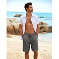 thumbnail image 2 of COOFANDY Mens Beach Shorts 9 inch Casual Summer Shorts Lightweight Elastic Waist Drawstring Textured, 2 of 6