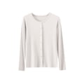 thumbnail image 2 of asjyhkr Womens Long Sleeve Shirts Ribbed Knit Cotton Tops Button Comfy Soft Stretchy Lightweight Tshirts, 2 of 5