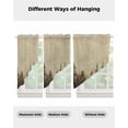 thumbnail image 4 of Brown Forest Swag Valances for Windows, Vintage Tree Farmhouse Botanical Rod Pocket Sheer Valances for Large Windows, Swag Toppers Light Filtering for Kitchen Living Room 2 Panels 36''x45'', 4 of 6