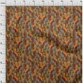 thumbnail image 4 of oneOone Georgette Viscose Orange Fabric Abstracts Fabric For Sewing Printed Craft Fabric By The Yard 42 Inch Wide, 4 of 5