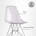 thumbnail image 4 of Aron Living Tower 17" Plastic and Chrome Steel Dining Chairs in Clear (Set of 2), 4 of 6