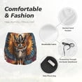 thumbnail image 6 of Lsque Colorful Owl Tattoo Art Printed Women's Running Shorts with Liner Pockets,Elastic Quick Dry Workout Athletic Gym Yoga Shorts,Womens High Waist Shorts-Large, 6 of 9