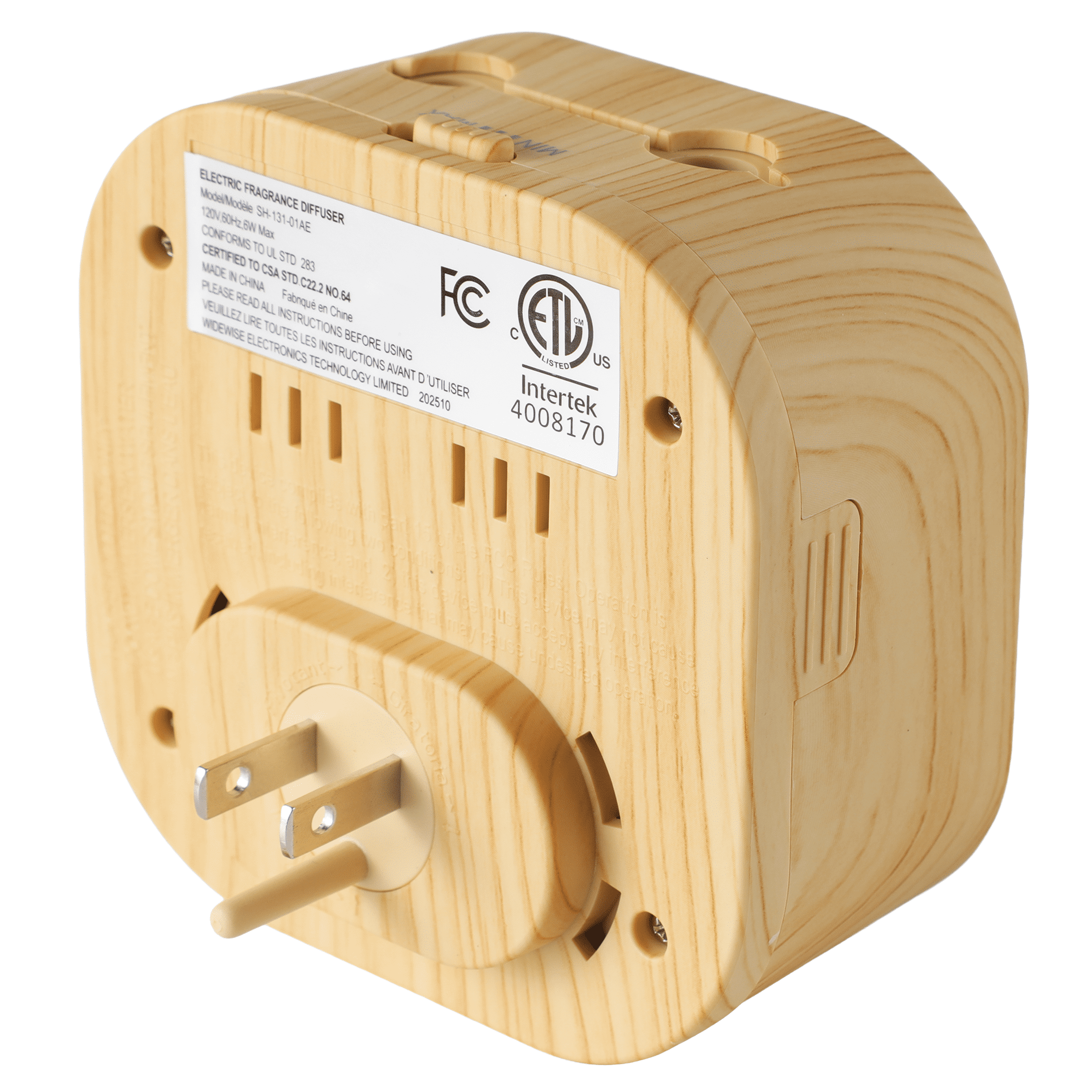 Allswell Dual Plug In Aroma Accent Fragrance Dispenser, Woodgrain