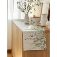 thumbnail image 5 of Table Runner 72 Inches Long for Kitchen Dining, Eucalyptus Leaves Dresser Scarf Farmhouse, Dining Table Decorations for Wedding/Parties, Green Summer Botanical Rustic 13 x 72 In, 5 of 8